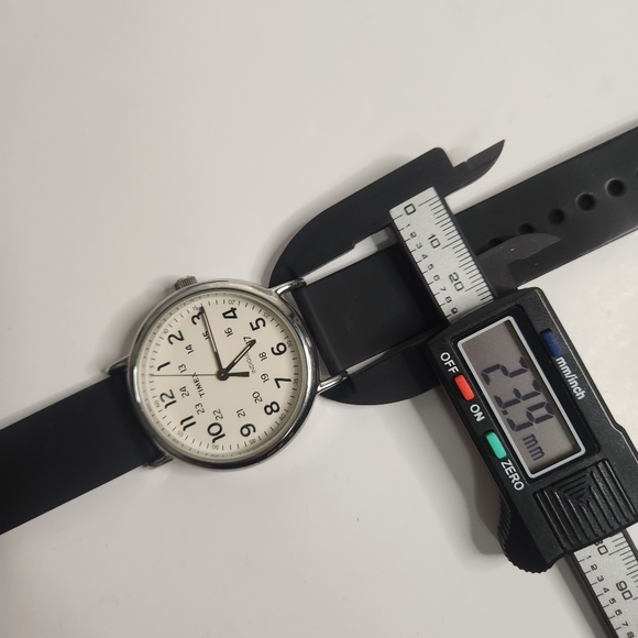 Timex Men's Black and Silver Watch - Picture 15 of 16